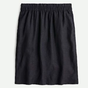 J. Crew pull-on linen skirt in black
